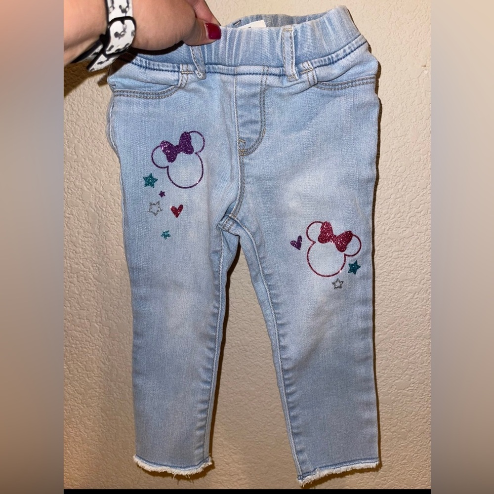 Gap Disney Minnie Mouse Toddler Girl Jegging Jeans size 2T in EUC